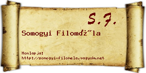 Somogyi Filoméla névjegykártya
